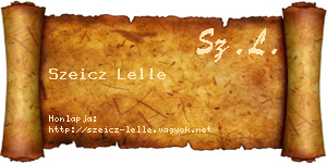 Szeicz Lelle névjegykártya